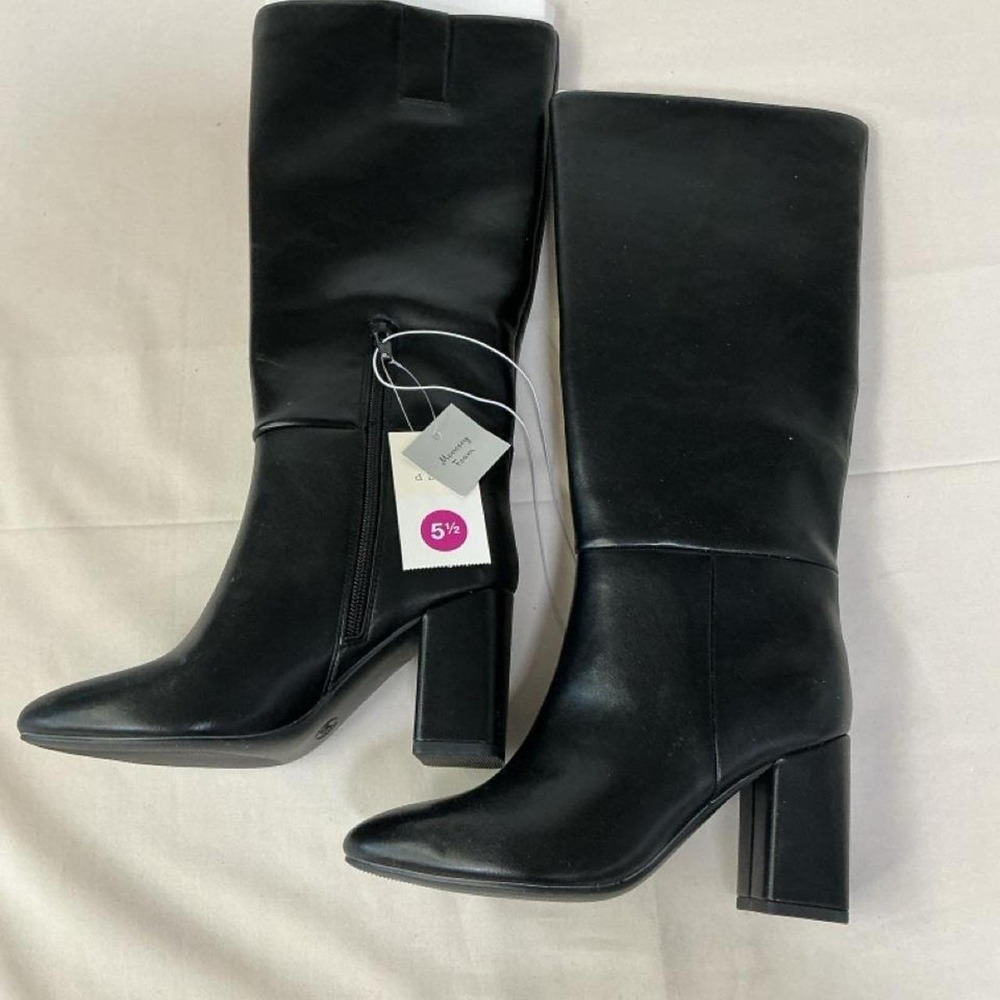 Black knee-high boots by A New Day